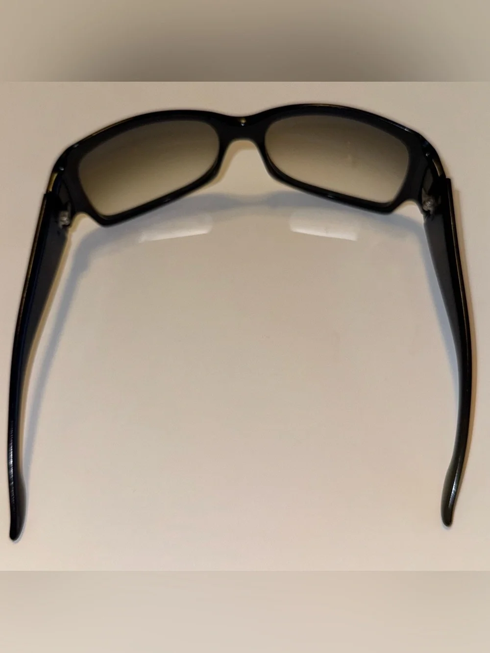 Vintage Christian Dior Oversized Rhinestone Crystal Logo Gradient Sunglasses